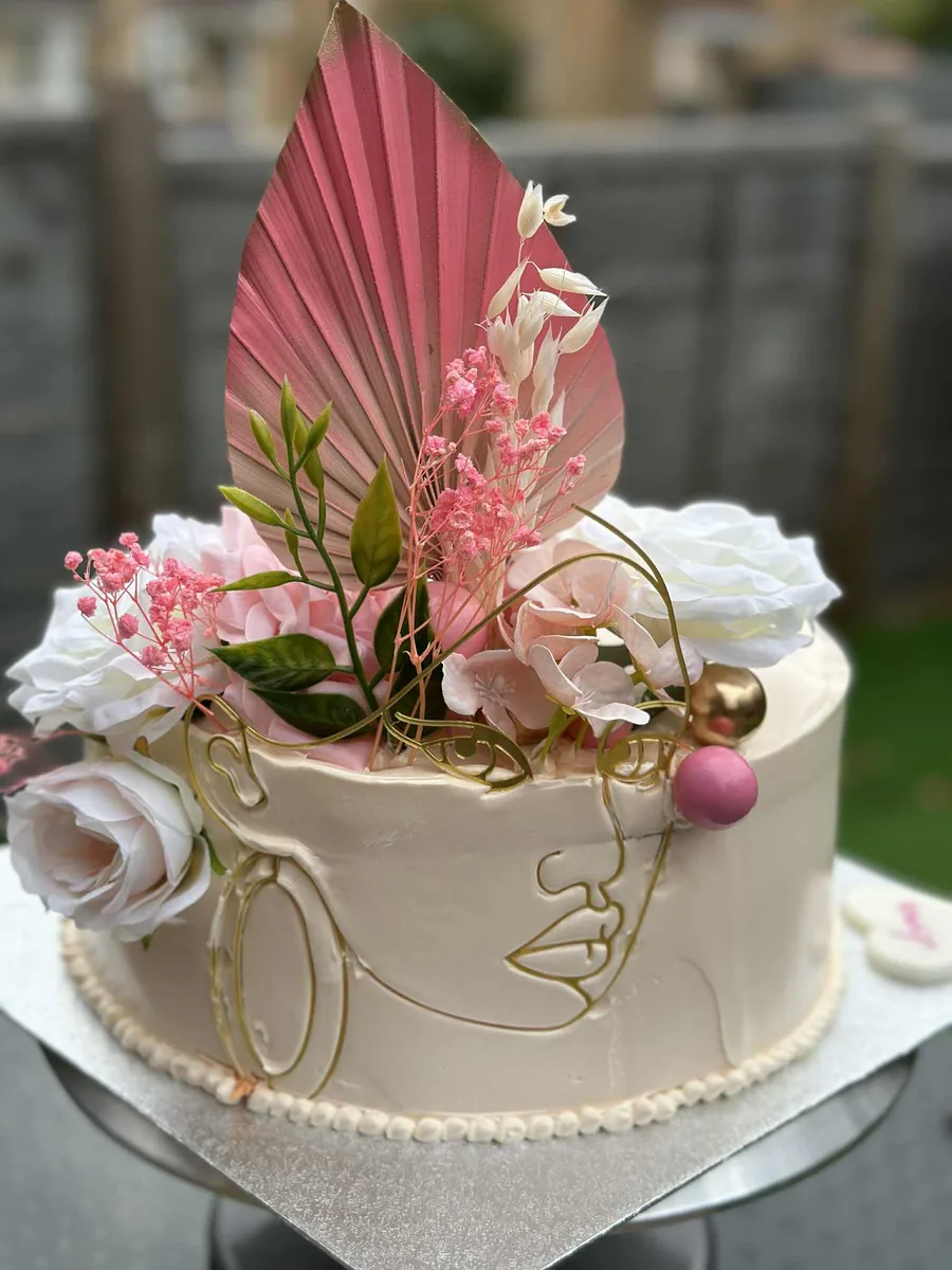 Feminine Portrait Birthday Cake